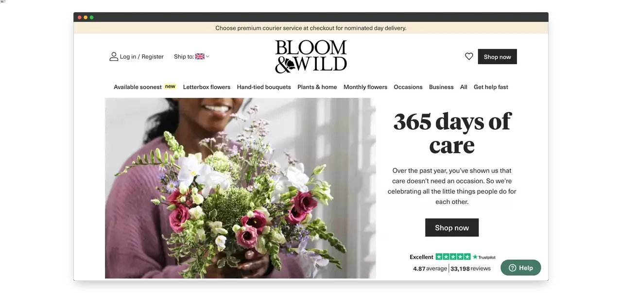 Bloom & Wild Discount Codes Website